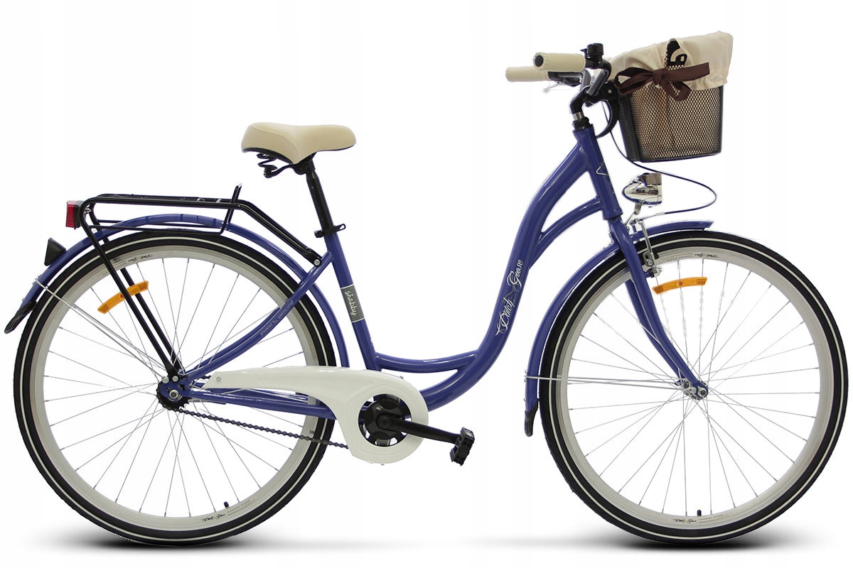 Retro bicykel - Dámske mesto Bike Svetlo Damka 26 + Košík. Kazeta
