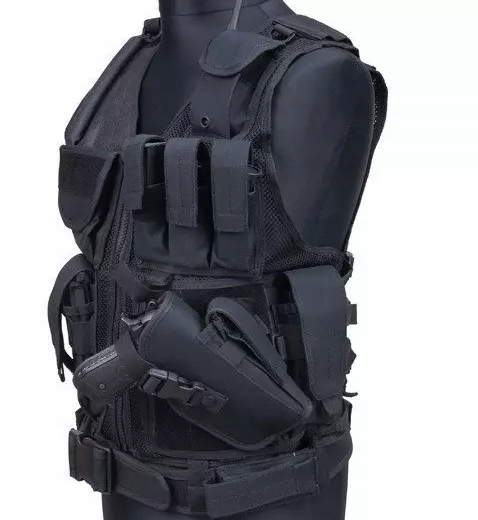 Airsoft - Kam-39 taktická vesta - čierna