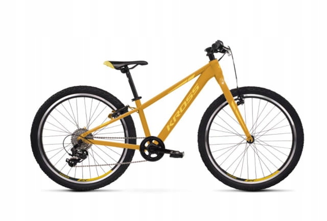 Junior bicykel - Úroveň Kross Jr 2,0 24 "žltý lesk