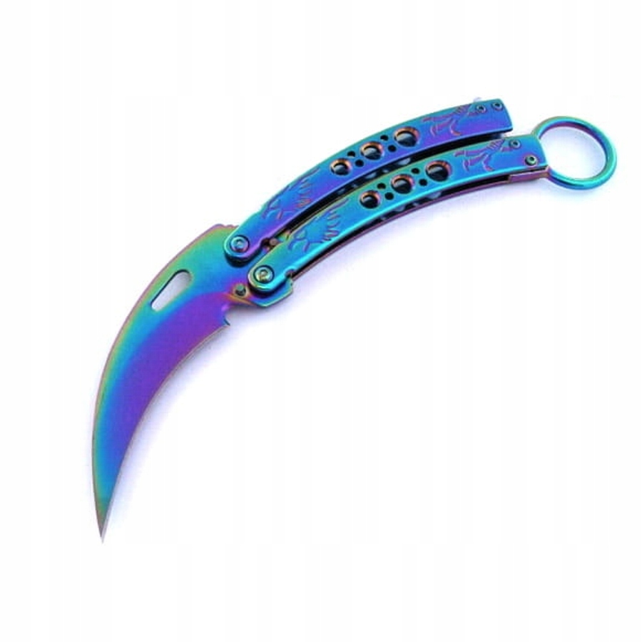 Nôž - Butterfly knife Butterfly Rainbow Rainbow Karambit CS