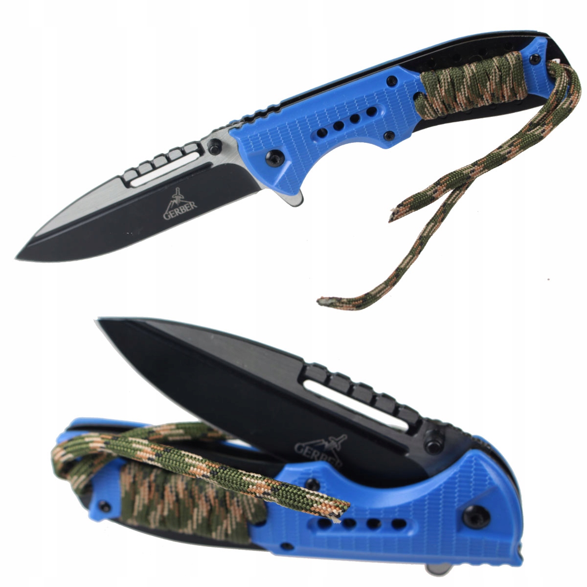 Nôž - Knife PocketZoryk Survival Blue Tactical Liner-Lock