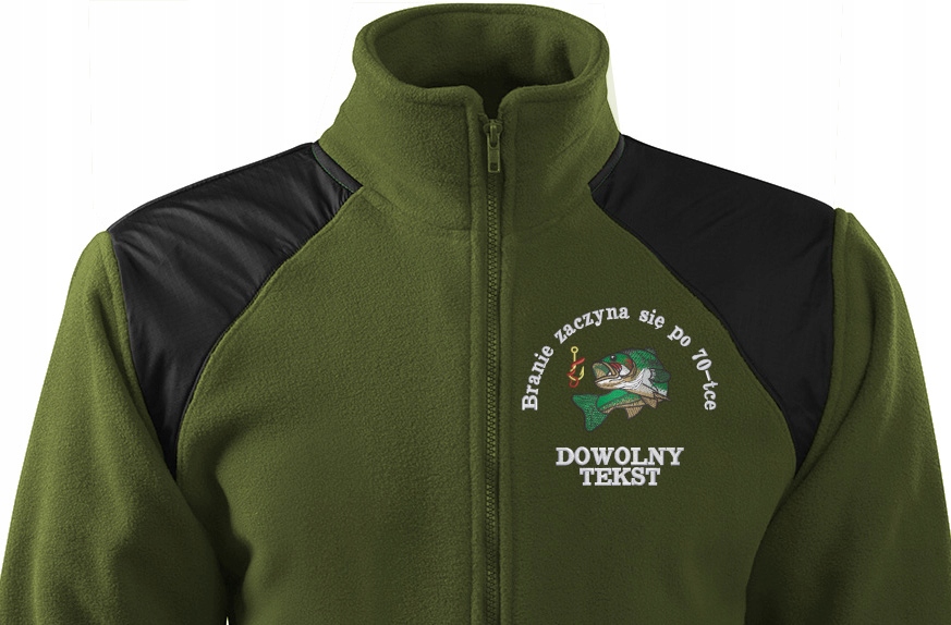 Rybársky fleece s menom, teplý pre darček s