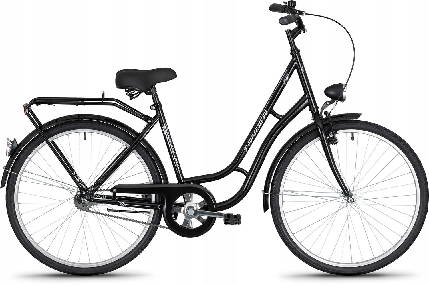 Mestsky bicykel - Tander Retro City 1S 26 "Black Gloss D 18